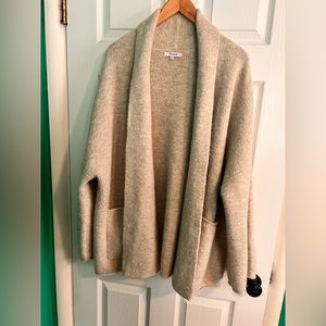 Madewell Mclean Shawl-Collar Cardigan Sweater Beige XL